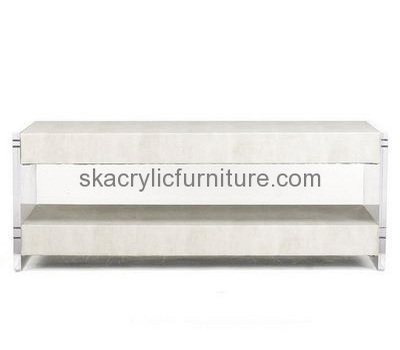 Bespoke acrylic end tables with storage AT-222