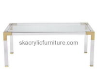 Customized clear acrylic long thin coffee table AT-208