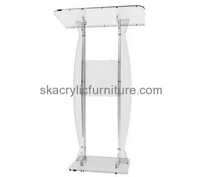 Acrylic plastic manufacturers custom clear podium furniture AP-1224