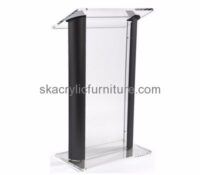 Acrylic furniture manufacturers custom black plastic fabrication podium AP-1014