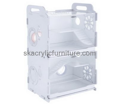 Custom acrylic 2 floors reptile snake tank parrot cage AB-015