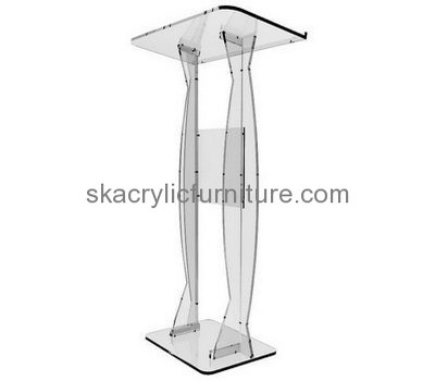 Custom acrylic podium designs contemporary podium plexiglass pulpits for sale AP-096