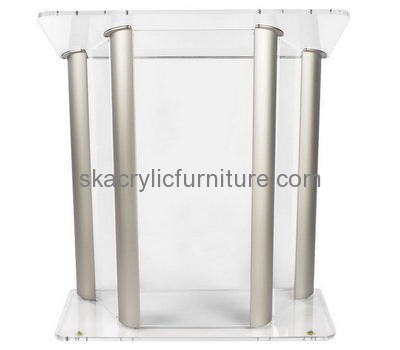 Customized acrylic modern pulpits designs teacher podium plastic lectern AP-135