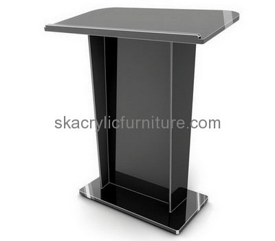 Custom acrylic pulpit podiums black lectern contemporary podiums for churches AP-124