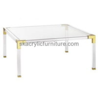 Custom design acrylic lifestyle furniture short coffee table acrylic occasional tables AT-156