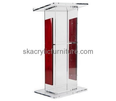 Acrylic furniture makers custom acrylic speaking podium pulpit designs for church AP-034