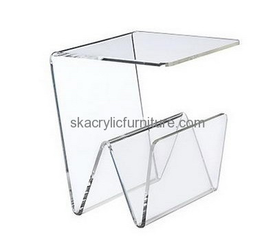 Wholesale acrylic luxury office furniture clear acrylic trunk table mirrored side table AT-043