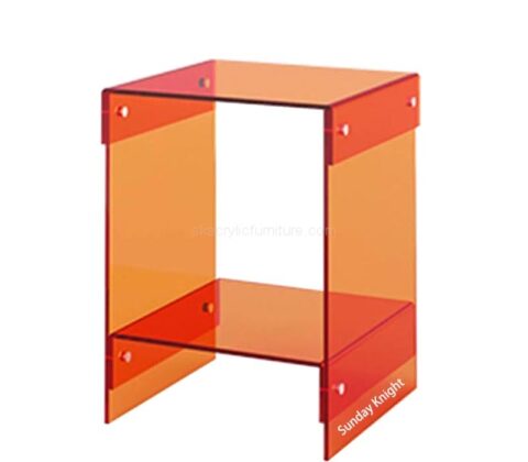 Wholesale custom acrylic sofa side table with storage