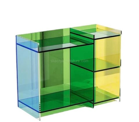 Wholesale custom acrylic side storage shelf rack