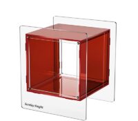 Wholesale custom acrylic nightstand with open storage shelf