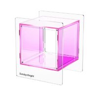 Wholesale custom acrylic bed side table with storage shelf