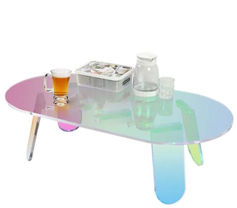 Wholesale custom rainbow acrylic coffee table